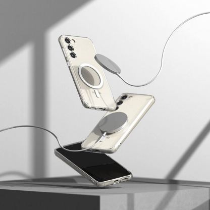 Ringke Fusion Magnetic Case - хибриден кейс с висока степен на защита с MagSafe за Samsung Galaxy S23 (прозрачен-мат)  8