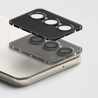 Ringke Metal Camera Lens Frame Glass - предпазни стъклени лещи за камерата на Samsung Galaxy S23, Samsung Galaxy S23 Plus (черен) 5