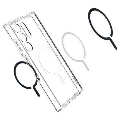 Spigen Ultra Hybrid OneTap MagSafe Case - хибриден кейс с висока степен на защита с MagSafe за Samsung Galaxy S23 Ultra (прозрачен)  9