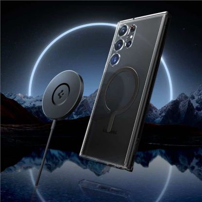 Spigen Ultra Hybrid OneTap MagSafe Case - хибриден кейс с висока степен на защита с MagSafe за Samsung Galaxy S23 Ultra (прозрачен)  11