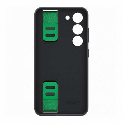 Samsung Silicone Grip Cover EF-GS911TBEGWW - оригинален силиконов кейс с ластик против изпускане за Samsung Galaxy S23 (черен) 2