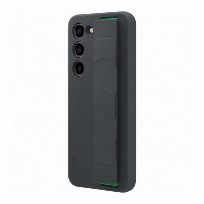 Samsung Silicone Grip Cover EF-GS911TBEGWW - оригинален силиконов кейс с ластик против изпускане за Samsung Galaxy S23 (черен) 5