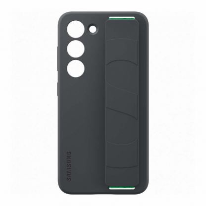 Samsung Silicone Grip Cover EF-GS911TBEGWW - оригинален силиконов кейс с ластик против изпускане за Samsung Galaxy S23 (черен) 6