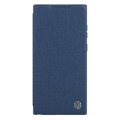 Nillkin Qin Book Pro Cloth Flip Case - кожен калъф, тип портфейл за Samsung Galaxy S23 Ultra (син) 3
