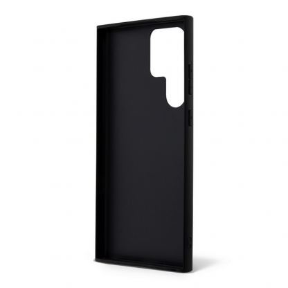 Guess Glitter Flakes Metal Logo Case - хибриден удароустойчив кейс за Samsung Galaxy S23 Ultra (черен) 4