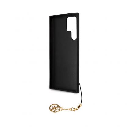 Guess 4G Charms Collection Hard Case - дизайнерски кожен кейс за Samsung Galaxy S23 Ultra (сив) 5