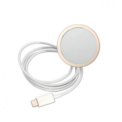 Guess 4G Printed Stripe MagSafe Case With MagSafe Wireless Charger Set - комплект хибриден удароустойчив кейс с MagSafe и поставка (пад) за безжично зареждане за iPhone 14 Pro (розов) 9