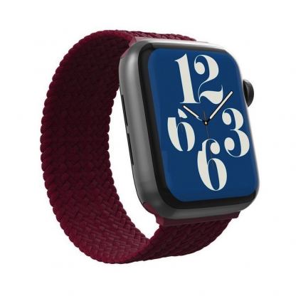 Zagg Gear4 Braided Sport Band Size L - текстилна каишка за Apple Watch 42мм, 44мм, 45мм, Ultra 49мм (бордо) 3