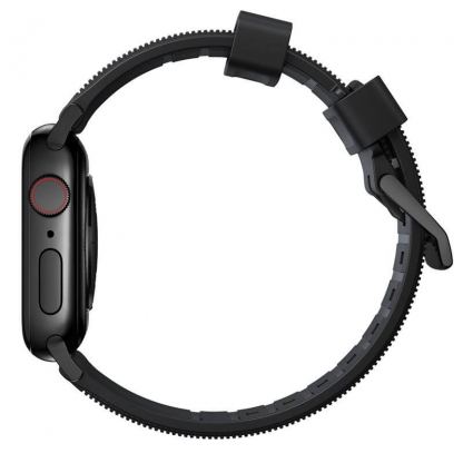 Nomad Rugged Strap - силиконова каишка за Apple Watch 42мм, 44мм, 45мм, 46мм, Ultra 49мм (черен) 2