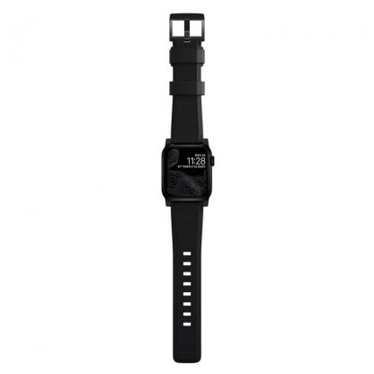 Nomad Rugged Strap - силиконова каишка за Apple Watch 42мм, 44мм, 45мм, 46мм, Ultra 49мм (черен) 6