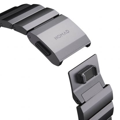 Nomad Strap Aluminum Band - алуминиева каишка за Apple Watch 42мм, 44мм, 45мм, 46мм, Ultra 49мм (тъмносив) 6