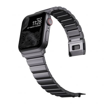 Nomad Strap Aluminum Band - алуминиева каишка за Apple Watch 42мм, 44мм, 45мм, 46мм, Ultra 49мм (тъмносив) 8