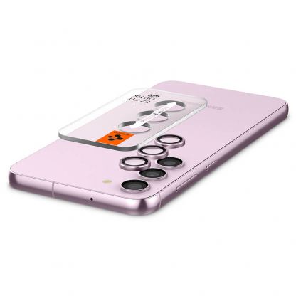 Spigen Optik Pro tR Ez Fit Lens Protector 2 Pack - 2 комплекта предпазни стъклени лещи за камерата на Samsung Galaxy S23, Galaxy S23 Plus (розов) 8