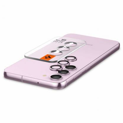 Spigen Optik Pro tR Ez Fit Lens Protector 2 Pack - 2 комплекта предпазни стъклени лещи за камерата на Samsung Galaxy S23, Galaxy S23 Plus (розов) 19
