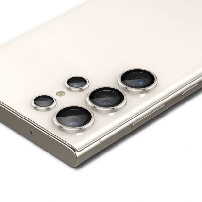 Spigen Optik Pro tR Ez Fit Lens Protector 2 Pack - 2 комплекта предпазни стъклени лещи за камерата на Samsung Galaxy S23 Ultra (бежов) 4