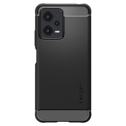 Spigen Rugged Armor Case - тънък качествен силиконов (TPU) калъф за Xiaomi Redmi Note 12 5G, Xiaomi Poco X5 5G (черен) 2