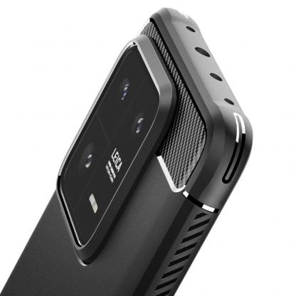 Spigen Rugged Armor Case - тънък качествен силиконов (TPU) калъф за Xiaomi 13 Pro (черен) 5