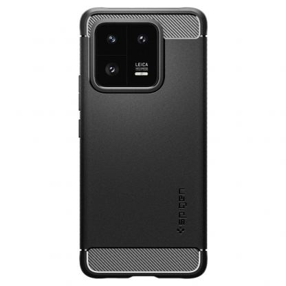 Spigen Rugged Armor Case - тънък качествен силиконов (TPU) калъф за Xiaomi 13 Pro (черен) 6