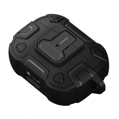 Nillkin Bounce Case AirPods Pro 2 - удароустойчив кейс с карабинер за Apple AirPods Pro 2 (черен) 2