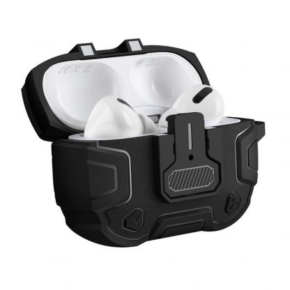 Nillkin Bounce Case AirPods Pro 2 - удароустойчив кейс с карабинер за Apple AirPods Pro 2 (черен) 3