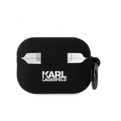 Karl Lagerfeld AirPods Pro 2 3D Logo NFT Choupette Head Silicone Case - силиконов калъф с карабинер за Apple AirPods Pro 2 (черен) 2