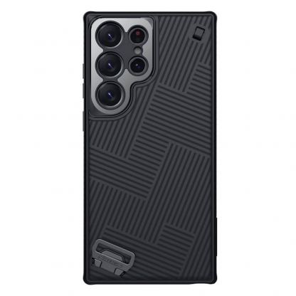 Nillkin Strap Hard Case - хибриден удароустойчив кейс с лента за ръката за Samsung Galaxy S23 Ultra (черен) 4