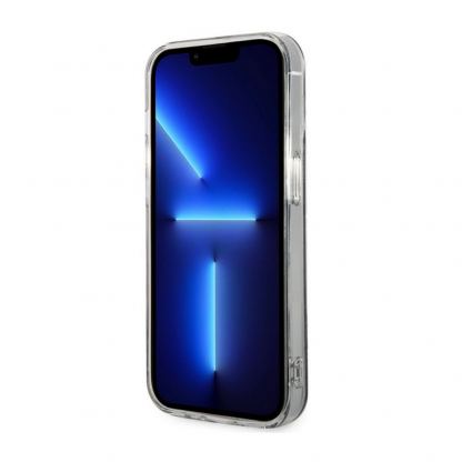 Guess 4G Printed Stripe MagSafe Case With MagSafe Wireless Charger Set - комплект хибриден удароустойчив кейс с MagSafe и поставка (пад) за безжично зареждане за iPhone 14 Pro (черен) 5