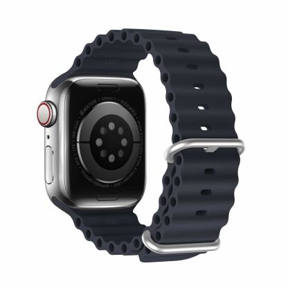 Dux Ducis Silicone Bracelet Strap (OceanWave Version) - силиконова каишка за Apple Watch 38мм, 40мм, 41мм, 42мм (2024) (тъмносив) 7