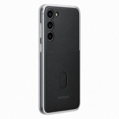 Samsung Frame Cover EF-MS916CBEGWW - оригинален хибриден кейс от две части за Samsung Galaxy S23 Plus (черен-прозрачен) 3