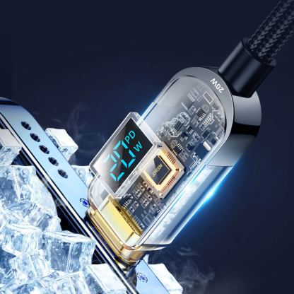 Joyroom Digital Display USB-C to Lightning Cable PD 20W - USB-C към Lightning кабел за Apple устройства с Lightning порт (120 см) (черен) 5