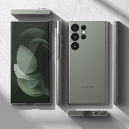 Ringke Slim Matte PC Case - поликарбонатов кейс за Samsung Galaxy S23 Ultra (прозрачен-мат) 6