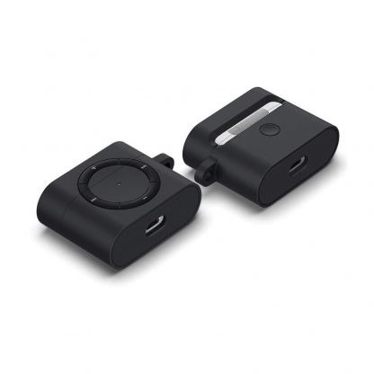 Spigen Airpods Pro Classic Shuffle Silicone Case - силиконов калъф с карабинер за Apple Airpods Pro (тъмносив) 2