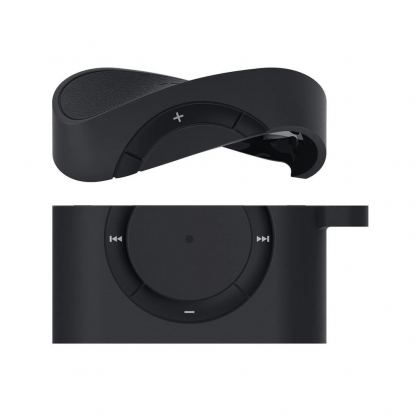 Spigen Airpods Pro Classic Shuffle Silicone Case - силиконов калъф с карабинер за Apple Airpods Pro (тъмносив) 6