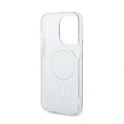 Guess 4G Printed Stripe MagSafe Case With MagSafe Wireless Charger Set - комплект хибриден удароустойчив кейс с MagSafe и поставка (пад) за безжично зареждане за iPhone 14 Pro (син) 3