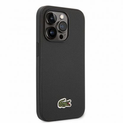 Lacoste Iconic Petit Pique Logo Case - дизайнерски кожен кейс за iPhone 14 Pro (черен) 3