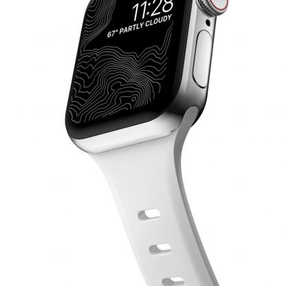 Nomad Sport Slim Band - силиконова каишка за Apple Watch 42мм, 44мм, 45мм, 46мм, Ultra 49мм (бял) 5