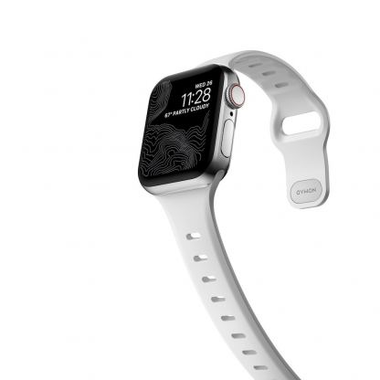 Nomad Sport Slim Band - силиконова каишка за Apple Watch 42мм, 44мм, 45мм, 46мм, Ultra 49мм (бял) 10