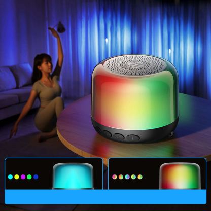 Joyroom Bluetooth Speaker JR-ML03 - безжичен блутут спийкър с LED визуализация за мобилни устройства (черен) 3