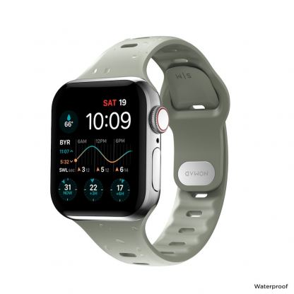 Nomad Sport Slim Band - силиконова каишка за Apple Watch 38мм, 40мм, 41мм, 42мм (2024) (светлозелен) 2