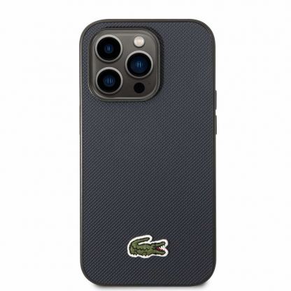 Lacoste Iconic Petit Pique Logo Case - дизайнерски кожен кейс за iPhone 14 Pro (син) 2