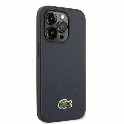 Lacoste Iconic Petit Pique Logo Case - дизайнерски кожен кейс за iPhone 14 Pro (син) 3