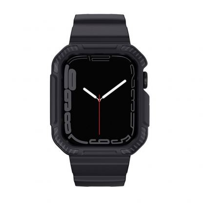 Kingxbar 2in1 Watch Strap and Case CYF537 - удароустойчив TPU кейс с вградена каишка за Apple Watch 44мм, 45мм (сив) 3
