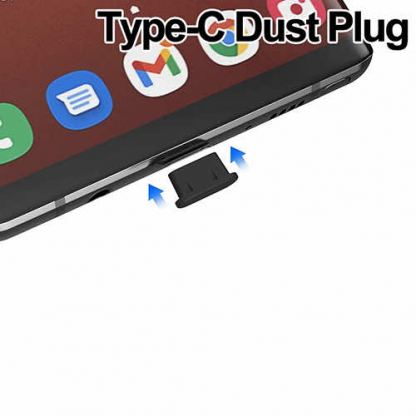 USB-C Dust Plug - силиконова тапа против прах за устройства с USB-C порт (черна) 2