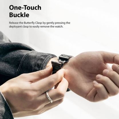 Ringke Metal One Classic Band - стоманена каишка за Apple Watch 38мм, 40мм, 41мм, 42мм (2024) (сребрист) 3