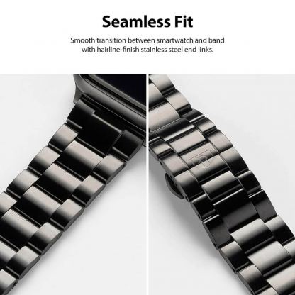 Ringke Metal One Classic Band - стоманена каишка за Apple Watch 38мм, 40мм, 41мм, 42мм (2024) (черен) 4
