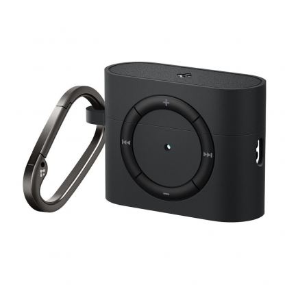 Spigen Airpods Pro 2 Classic Shuffle Silicone Case - силиконов калъф с карабинер за Apple Airpods Pro 2 (тъмносив) 4