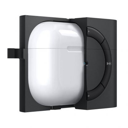 Spigen Airpods Pro 2 Classic Shuffle Silicone Case - силиконов калъф с карабинер за Apple Airpods Pro 2 (тъмносив) 6