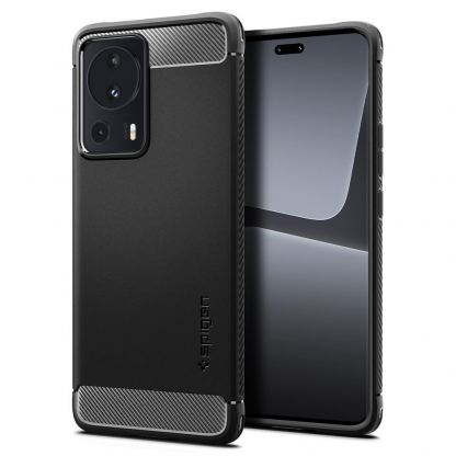 Spigen Rugged Armor Case - тънък качествен силиконов (TPU) калъф за Xiaomi 13 Lite (черен) 17