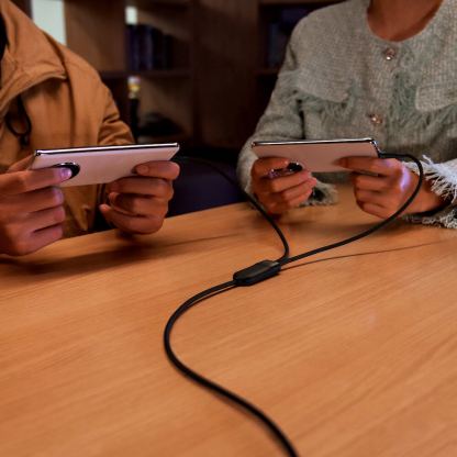 Baseus Flash Series One For Two 2in1 100W Fast Charging USB-C Cable (CASS060001) - здрав USB-C кабел с бързо зареждане за две устройства с USB-C порт (150 см) (черен) 10