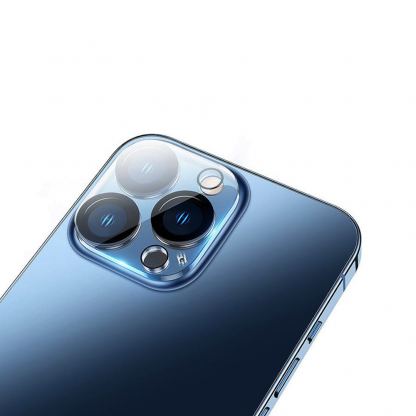 Baseus 2x Camera Lens Protector (SGQK000802) - предпазни стъклени защитни покрития за камерата на iPhone 14 Pro, iPhone 14 Pro Max (2 броя) (прозрачен) 5